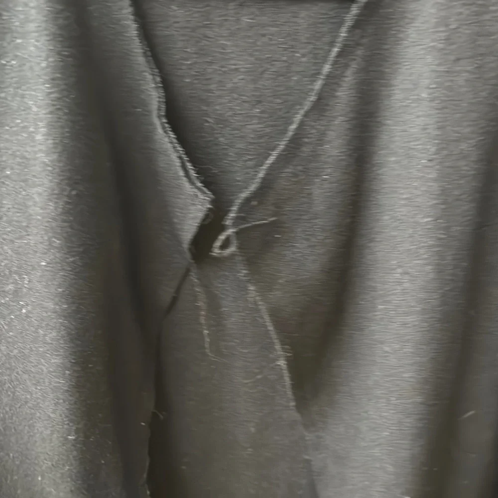 Urban Renewal Vintage Fabric Black Trench Coat Longline Style - Picture 9 of 14